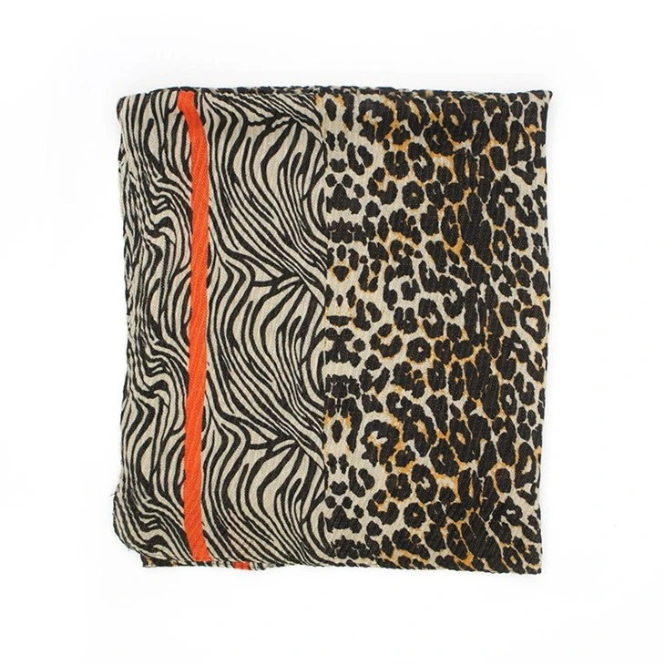 Metallic Leopard Crinkled Scarf S081